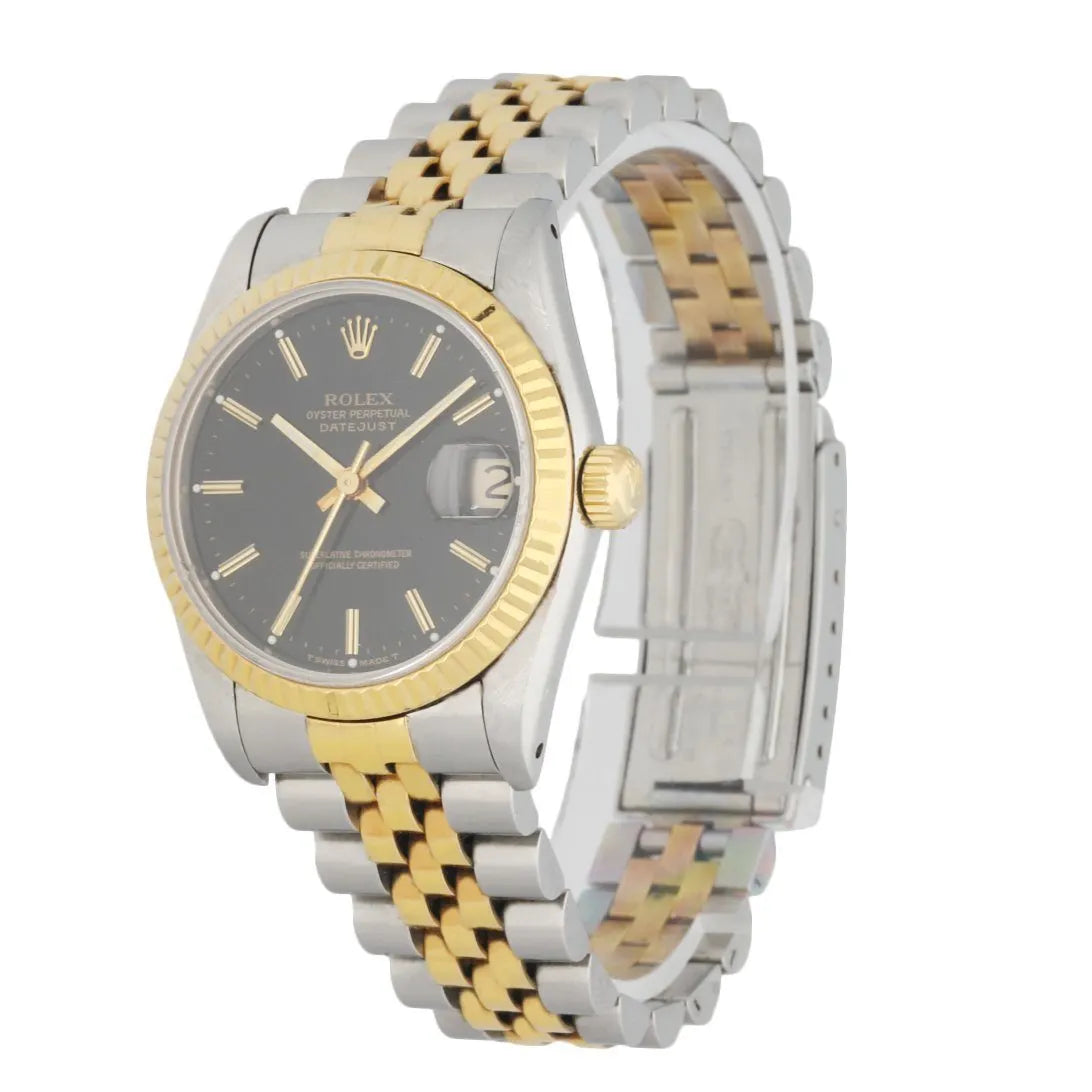 Rolex Black Dial Two-Tone datejust - Hình 2