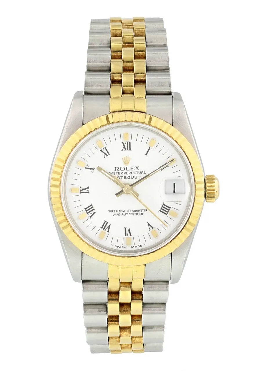 datejust Rolex Two-Tone White Roman - Hình 2