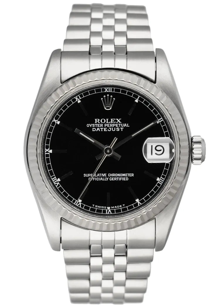 jubilee Rolex Datejust Black Dial Steel