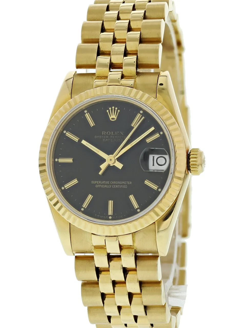 Rolex Gold Black Dial Oyster - Hình 3