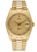 Rolex Gold Diamond Tapestry Dial