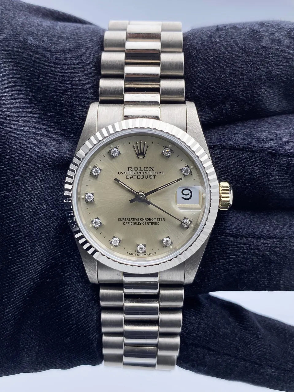 Rolex Diamond Champagne Datejust - Hình 3