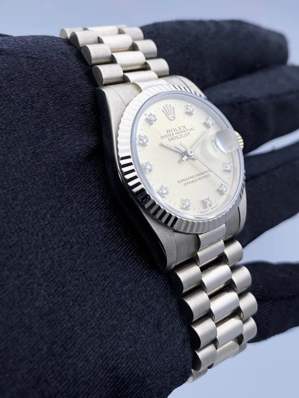 Rolex Diamond Champagne Datejust - Hình 4