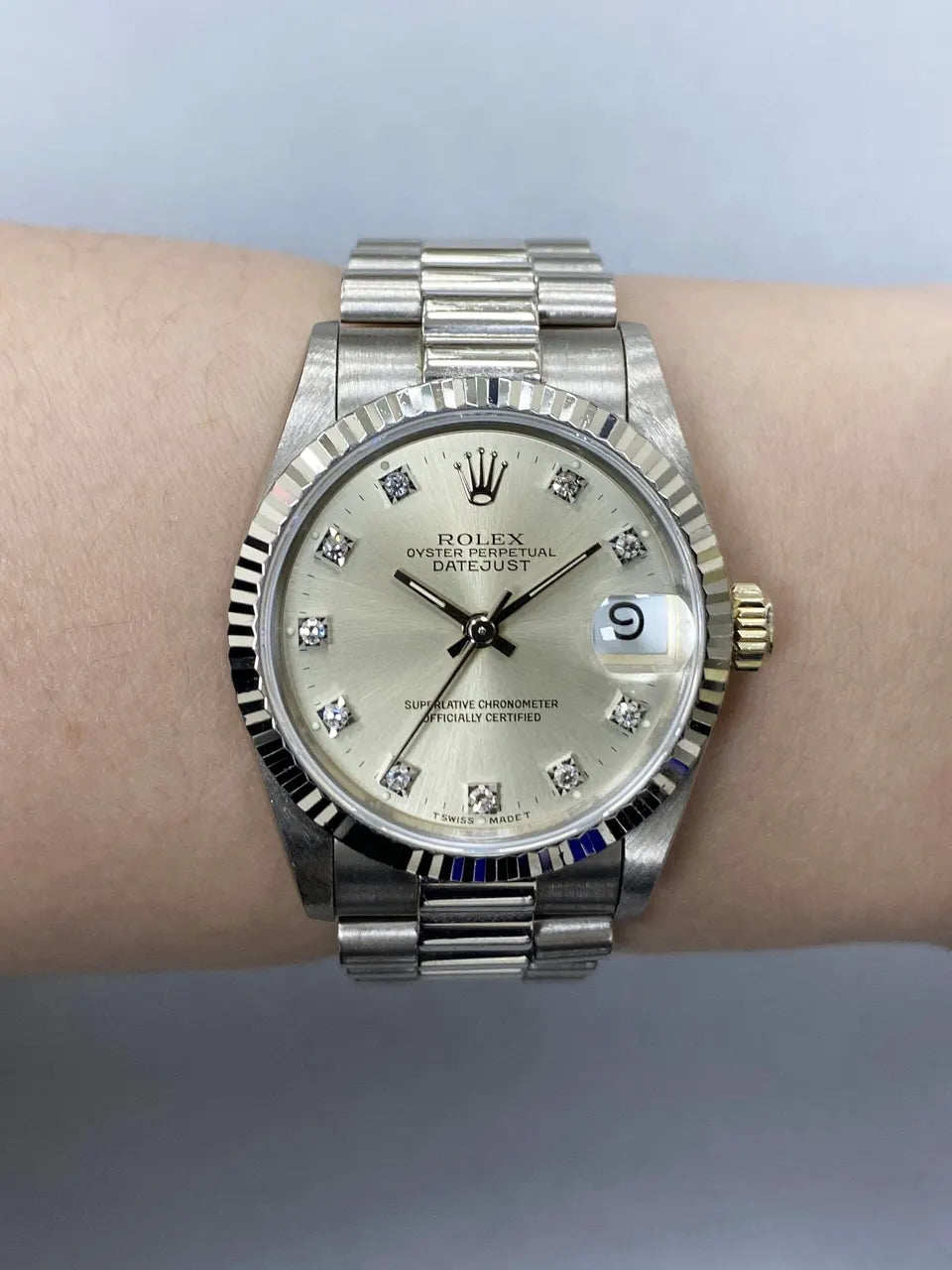 Rolex Diamond Champagne Datejust - Hình 10