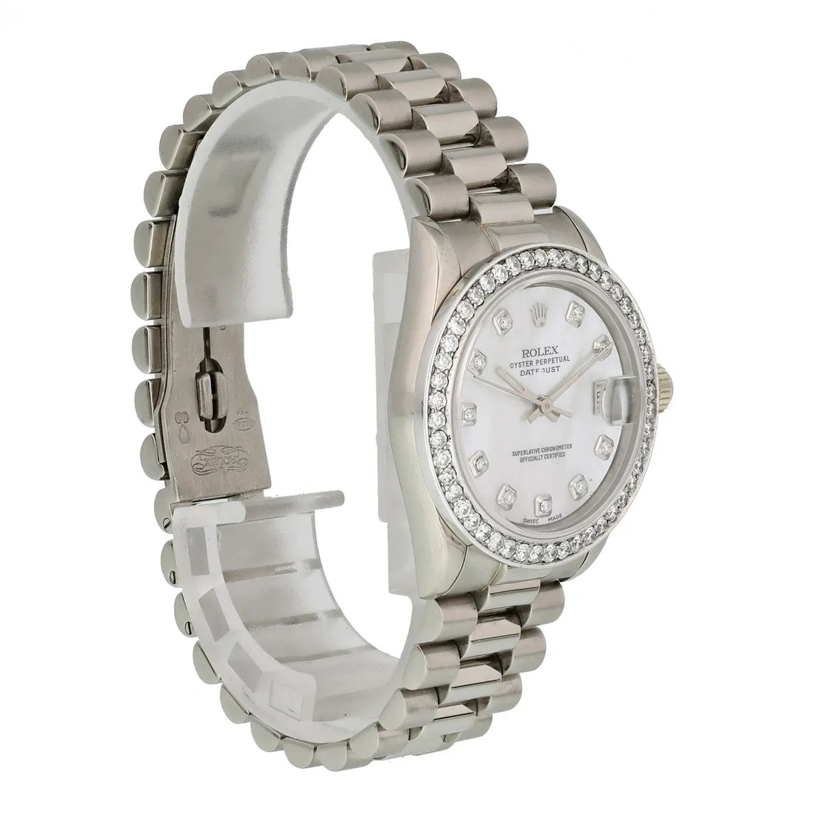 Rolex Mother of Pearl Diamond datejust - Hình 4