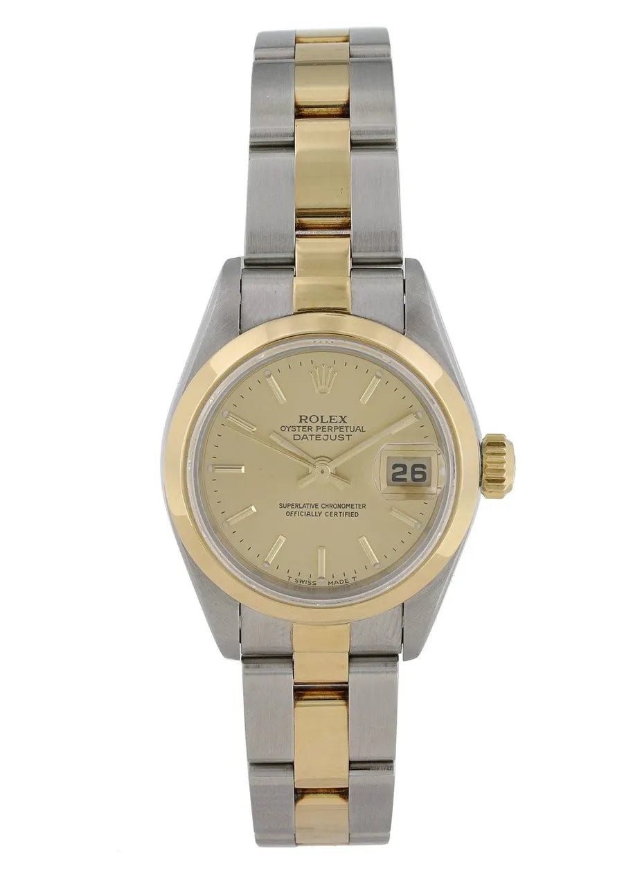 datejust Rolex Gold Champagne Dial Ladies