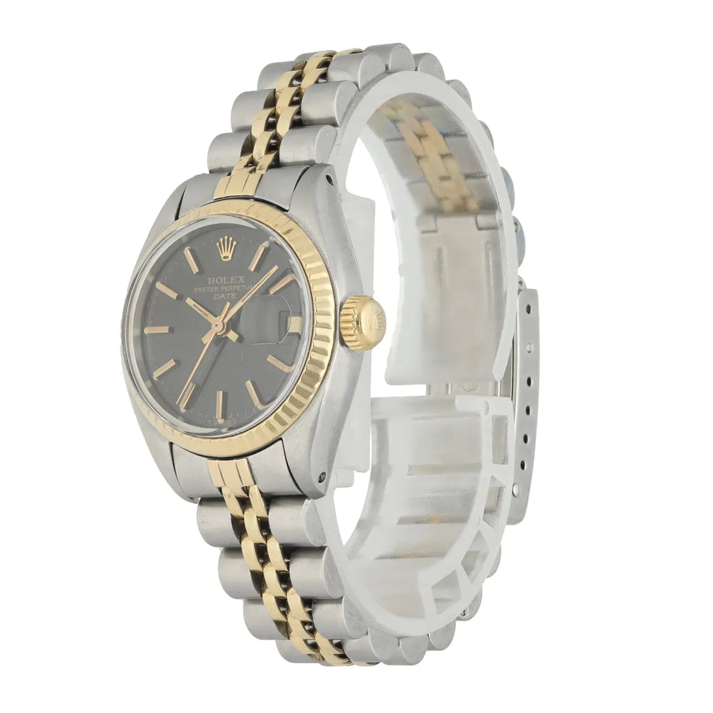 oyster Rolex Black Dial Two-Tone - Hình 2
