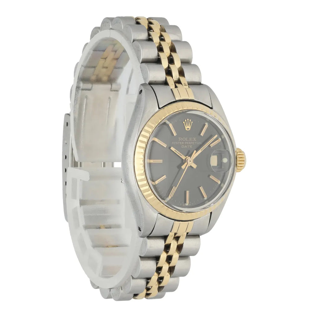 oyster Rolex Black Dial Two-Tone - Hình 3
