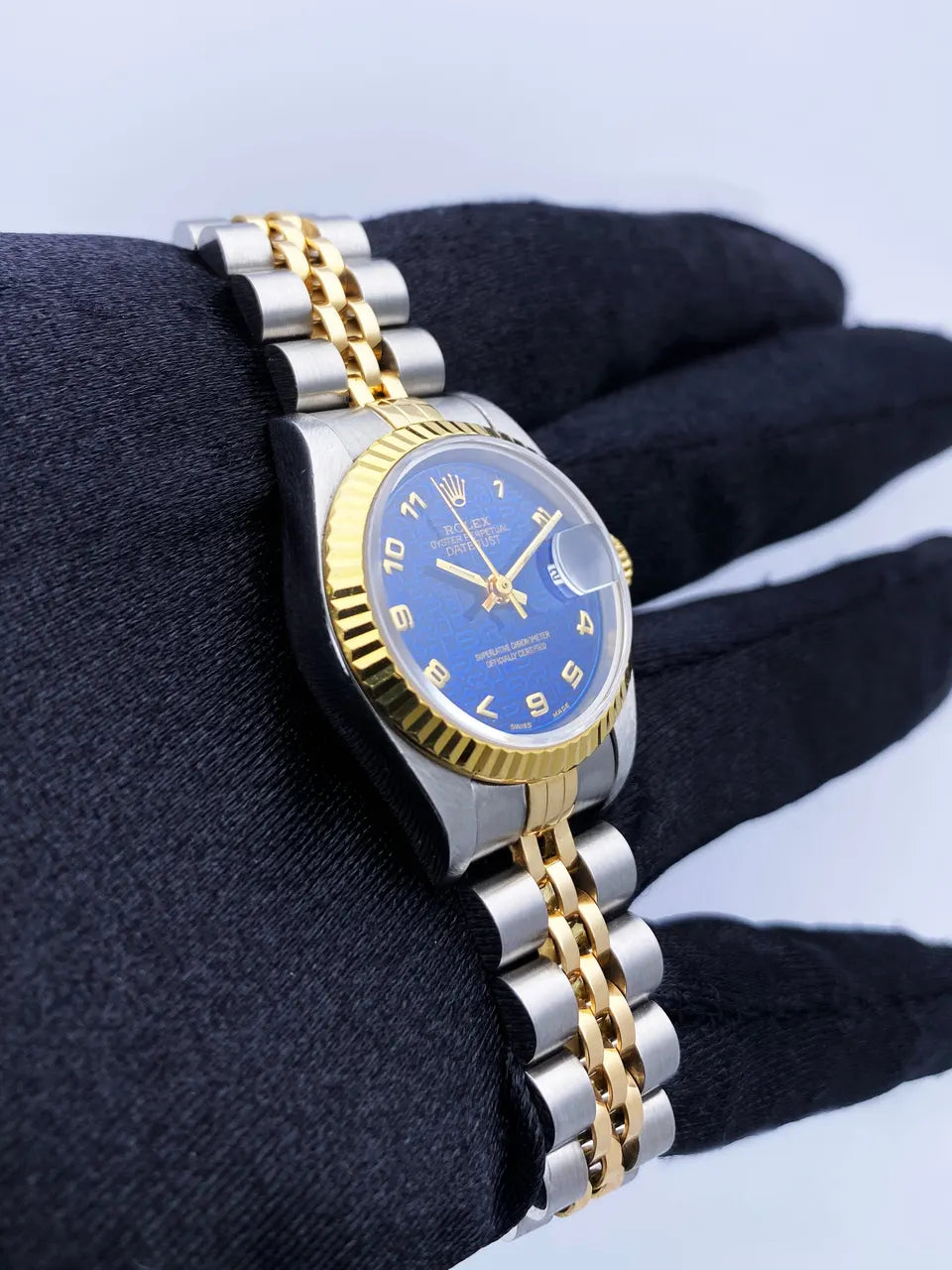 Rolex Blue Tapestry Datejust - Hình 3