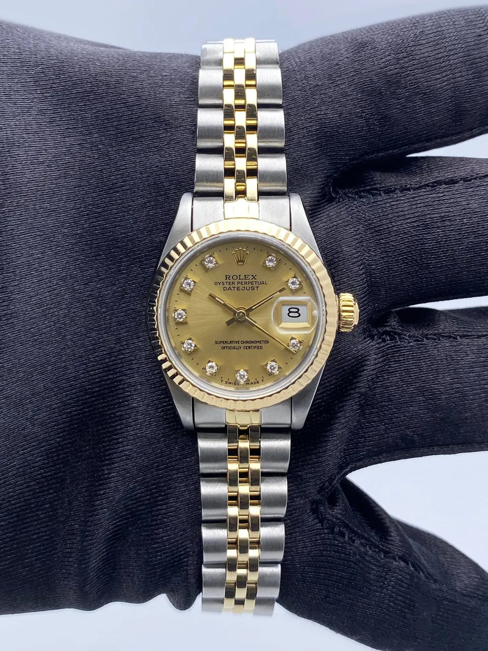 Rolex Datejust Gold Diamond - Hình 2