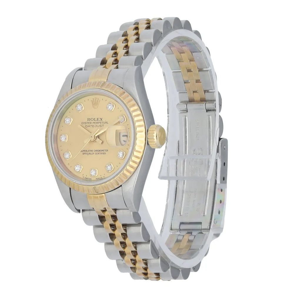 Rolex Two-Tone Diamond Champagne datejust dial - Hình 2