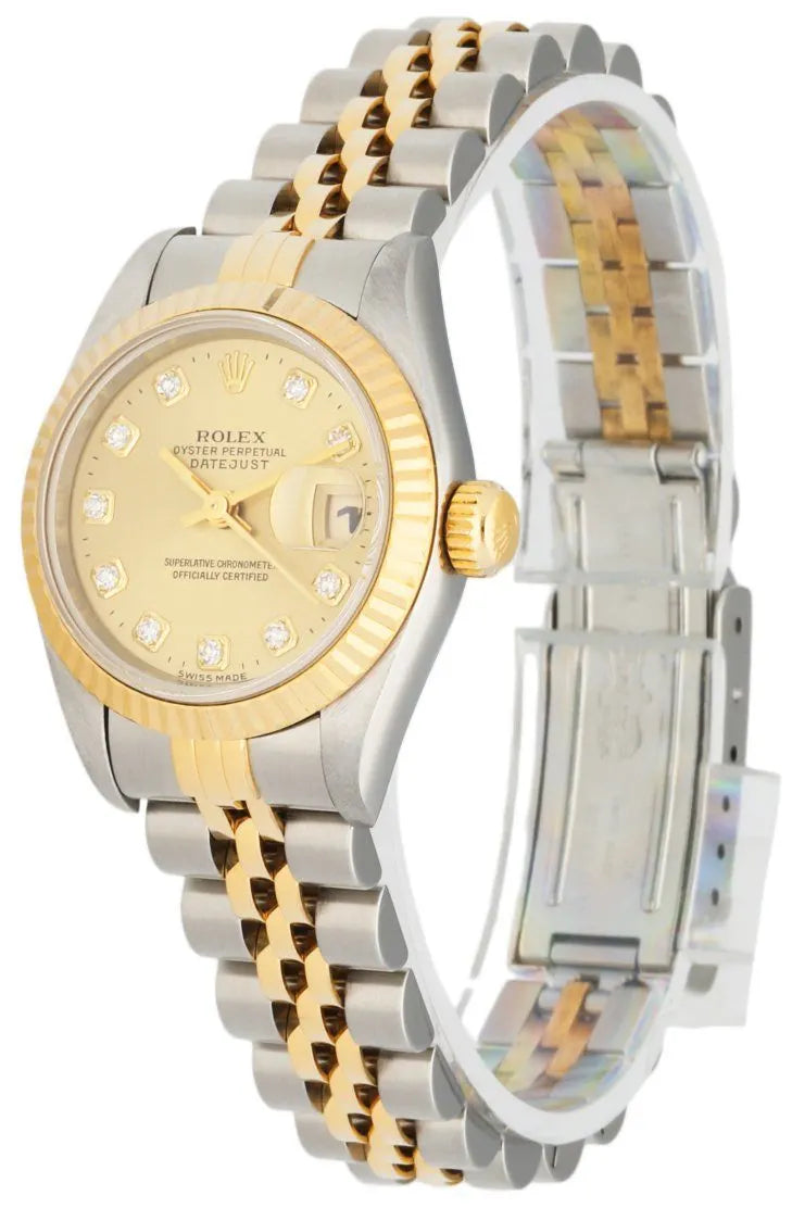 dial Rolex Gold Diamond Ladies Datejust - Hình 2