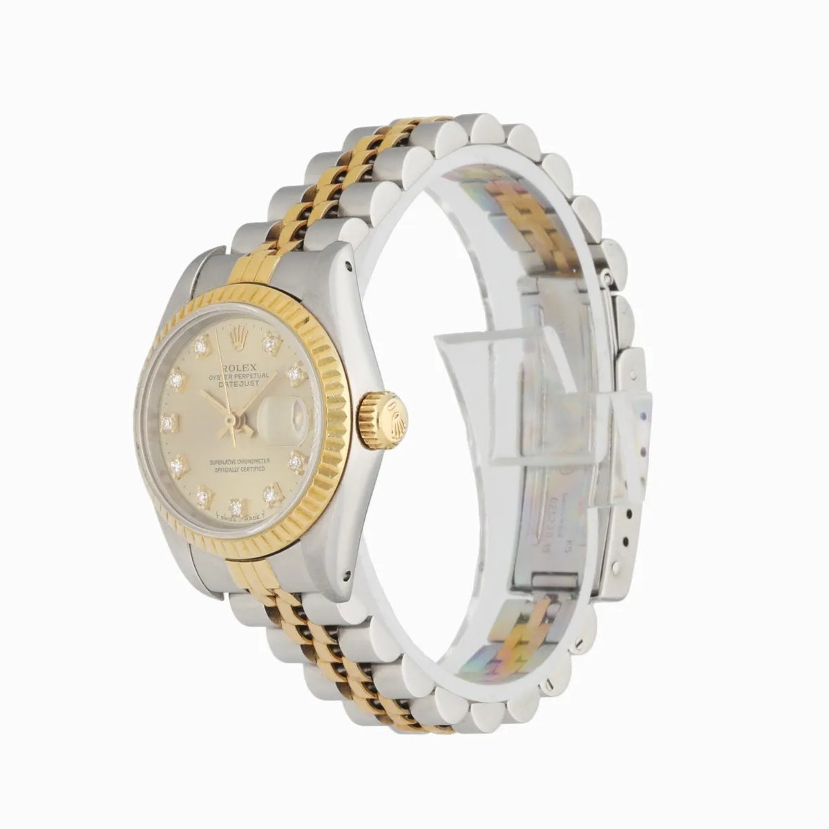 Rolex Two-Tone Diamond Champagne Ladies - Hình 2