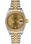 datejust Rolex Gold Diamond Champagne Dial
