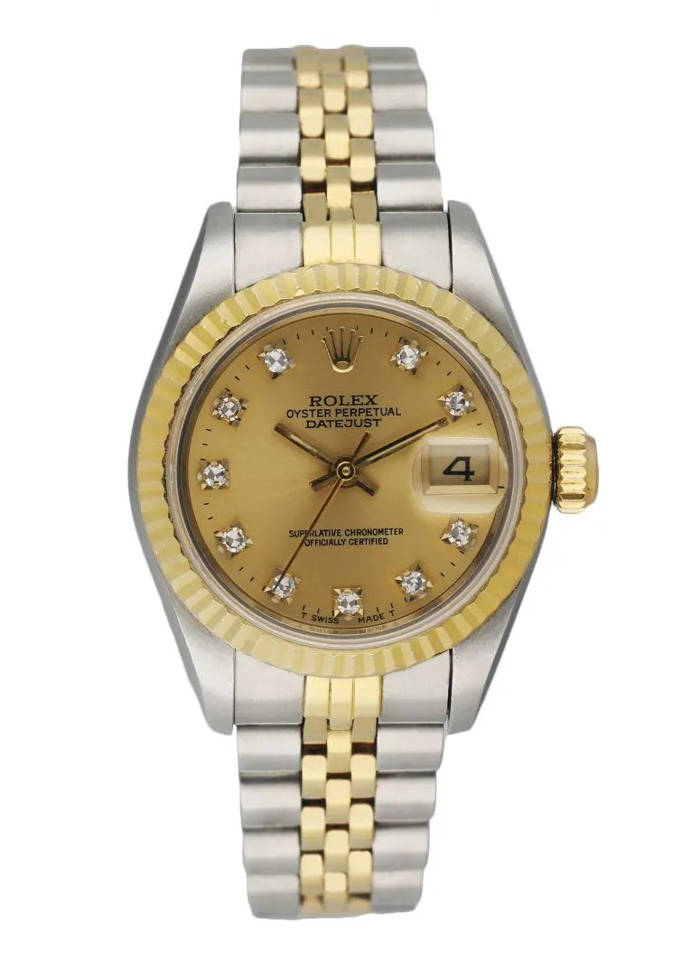 dial Rolex Champagne Diamond Datejust