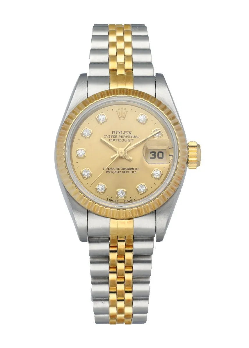Rolex Two-Tone Diamond Champagne datejust dial