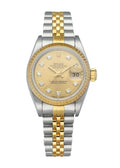 Rolex Two-Tone Diamond Champagne datejust dial