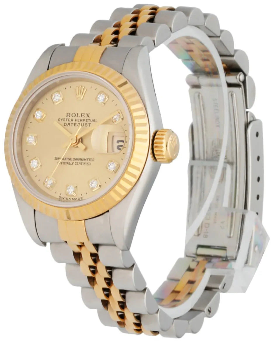 datejust Rolex Gold Champagne Diamond Dial - Hình 2