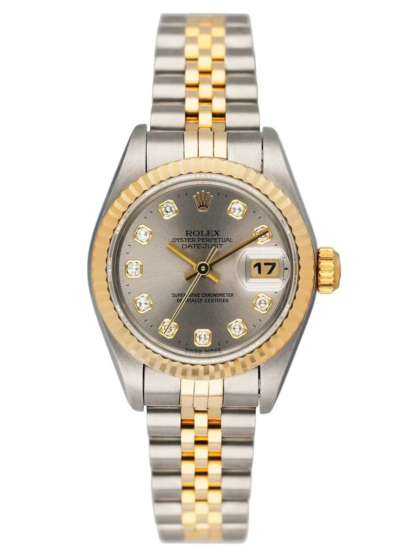 Rolex Silver Diamond Dial datejust