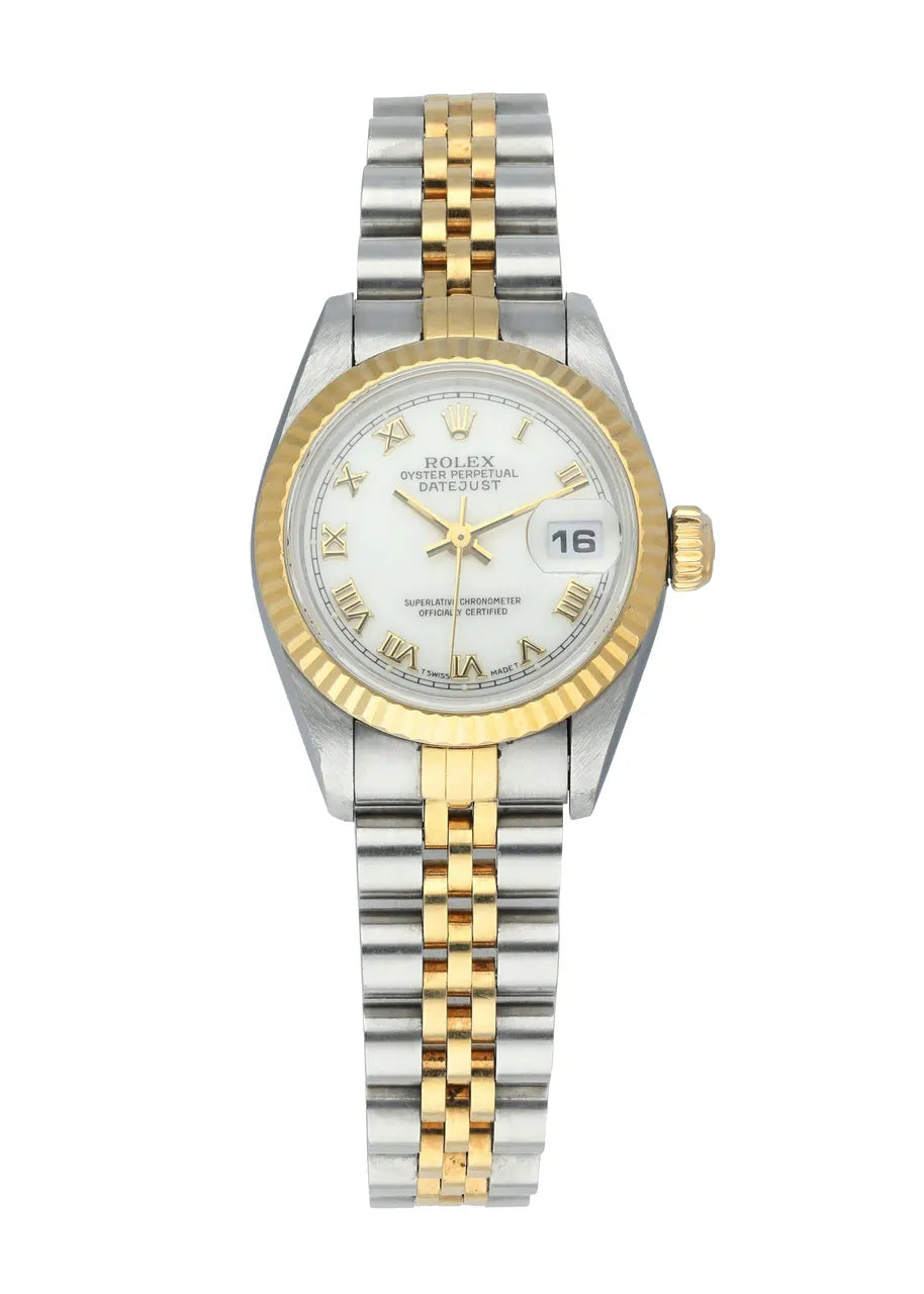 Rolex Datejust White Roman Dial two tone