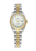 Rolex Datejust White Roman Dial two tone