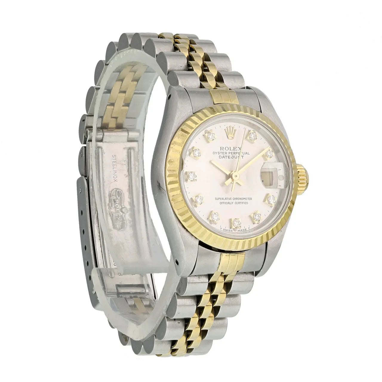 Rolex Two-Tone Silver Diamond - Hình 7
