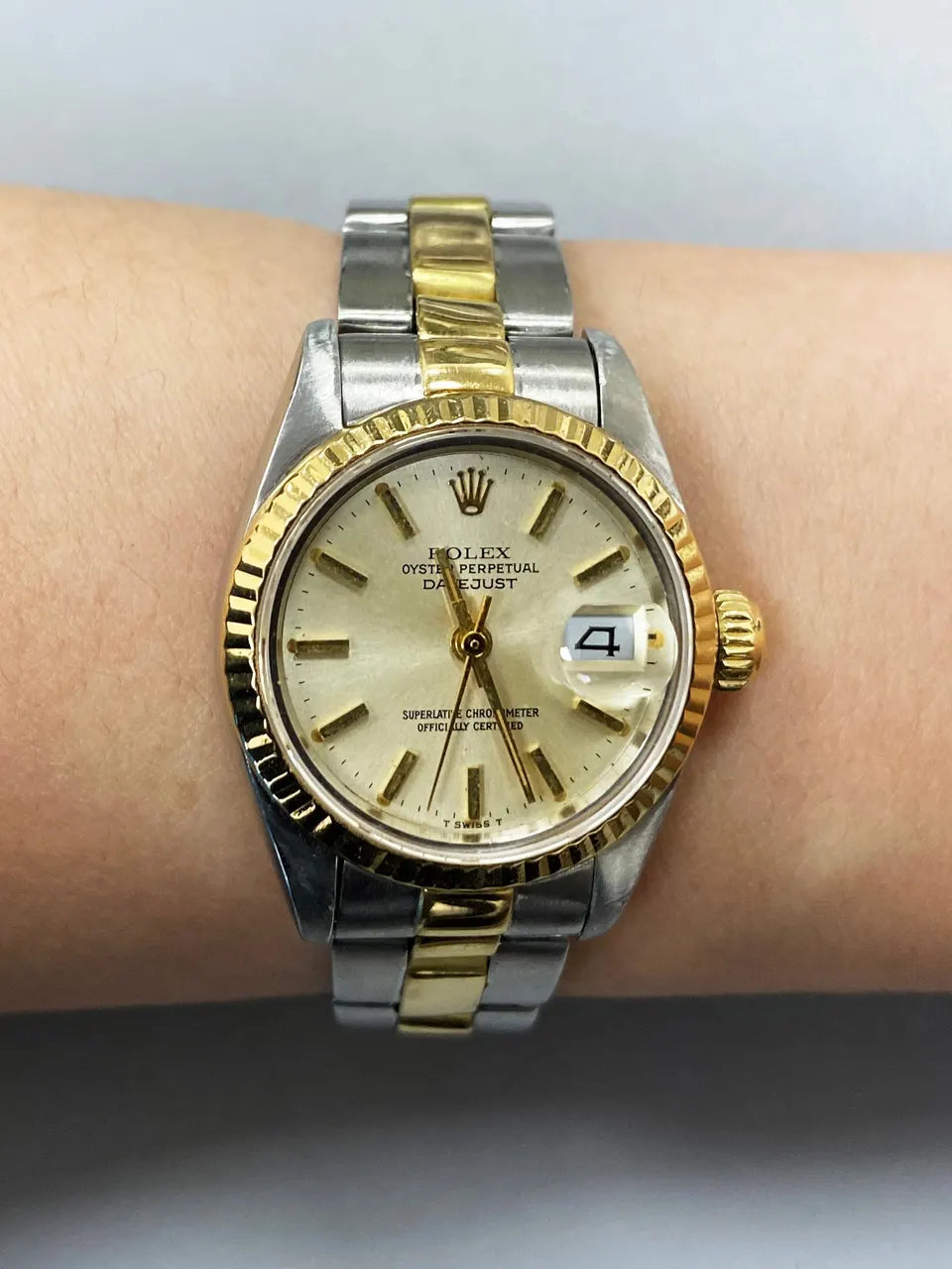 Rolex Two-Tone Gold Cream Dial - Hình 9
