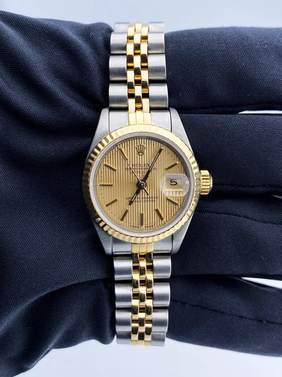 Rolex Gold Linen Dial datejust - Hình 2
