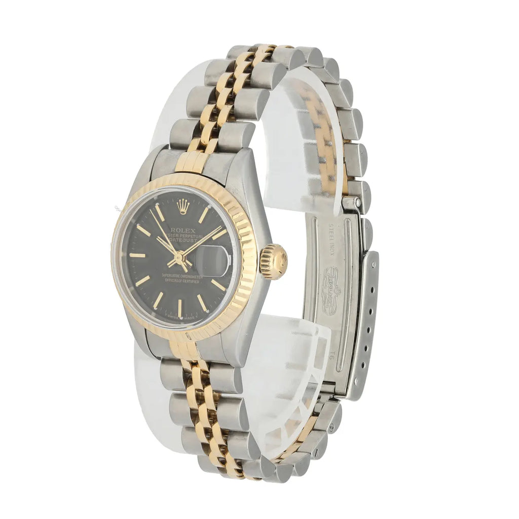 datejust Rolex Black Dial Two-Tone - Hình 3