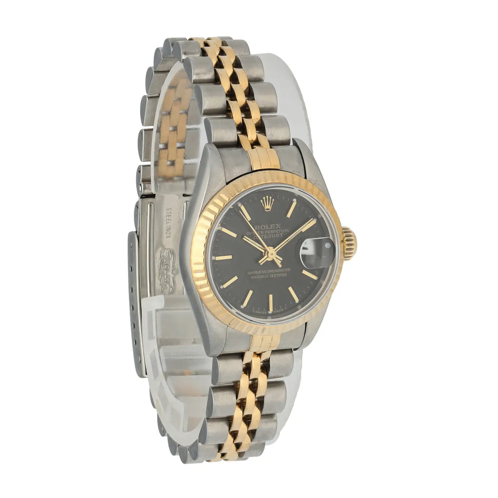 datejust Rolex Black Dial Two-Tone - Hình 4