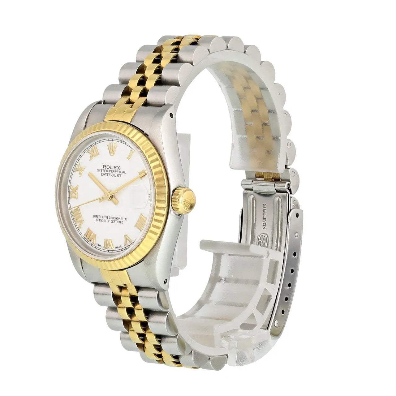 Rolex Datejust White Roman Dial two tone - Hình 7