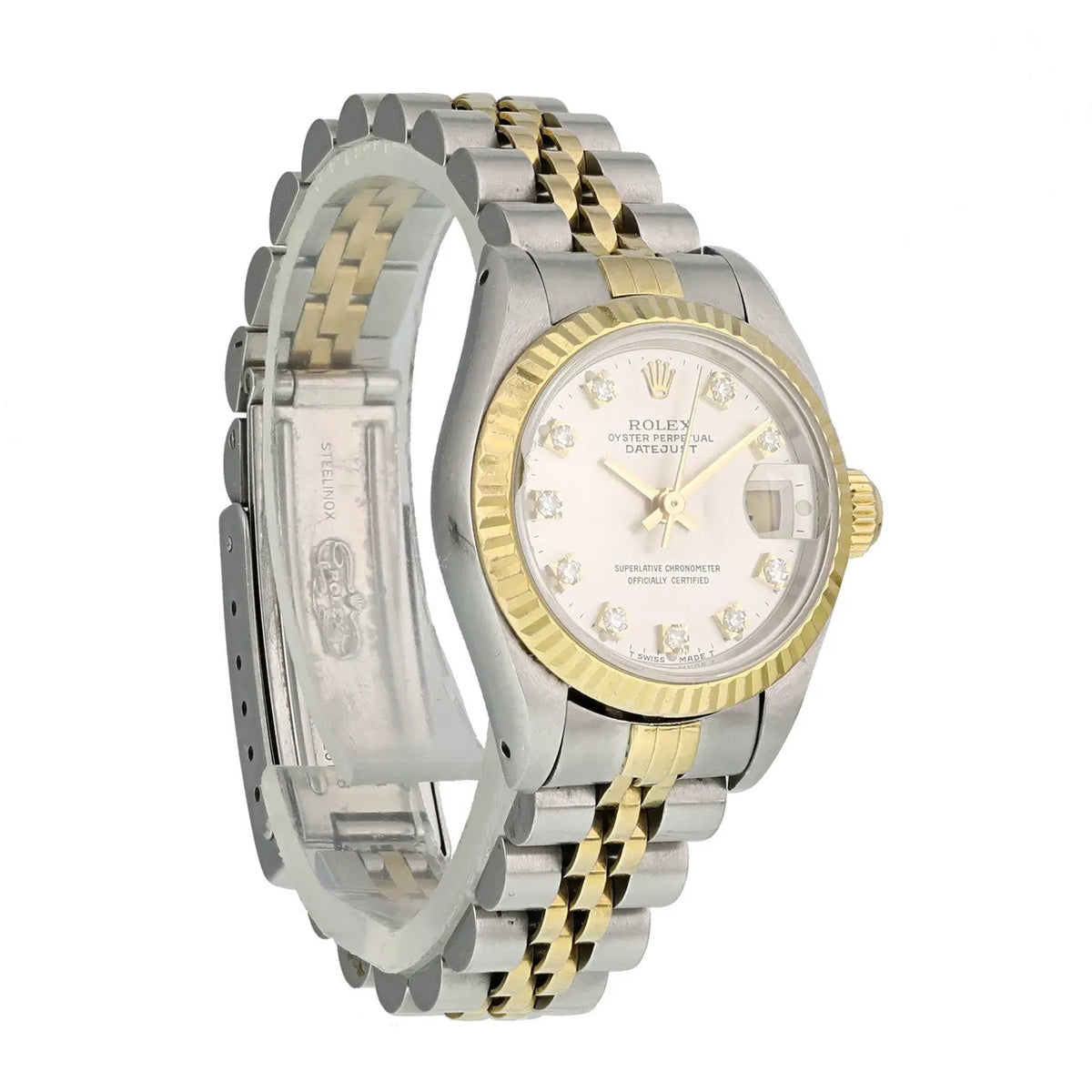 Rolex Two-Tone Silver Diamond - Hình 6