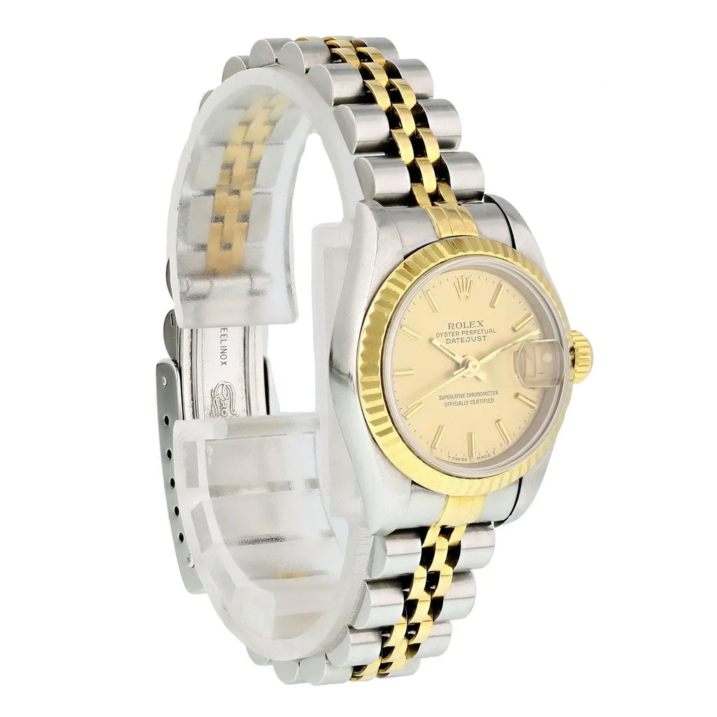 Rolex Two-Tone Gold Champagne datejust - Hình 4