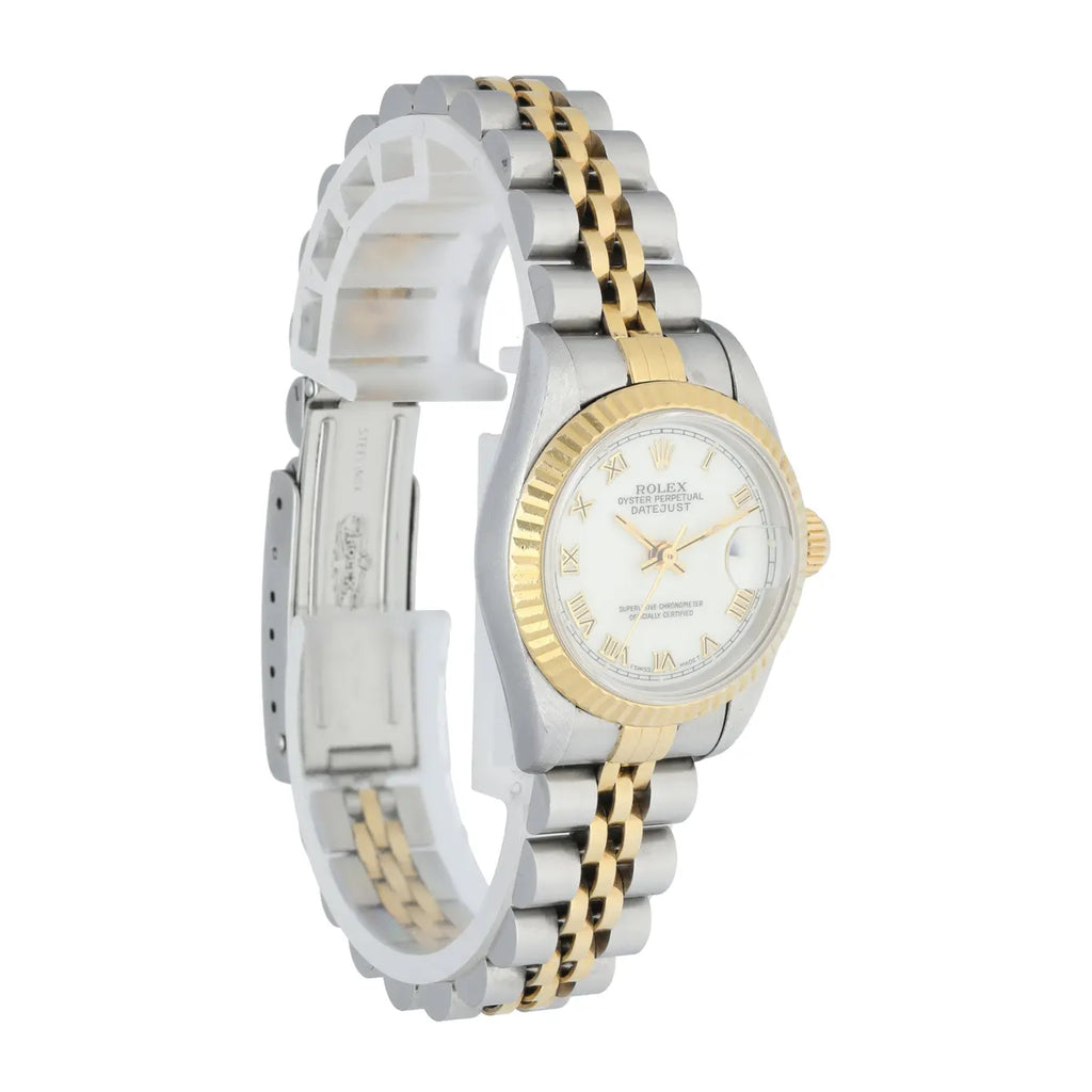 Rolex Datejust White Roman Dial two tone - Hình 3