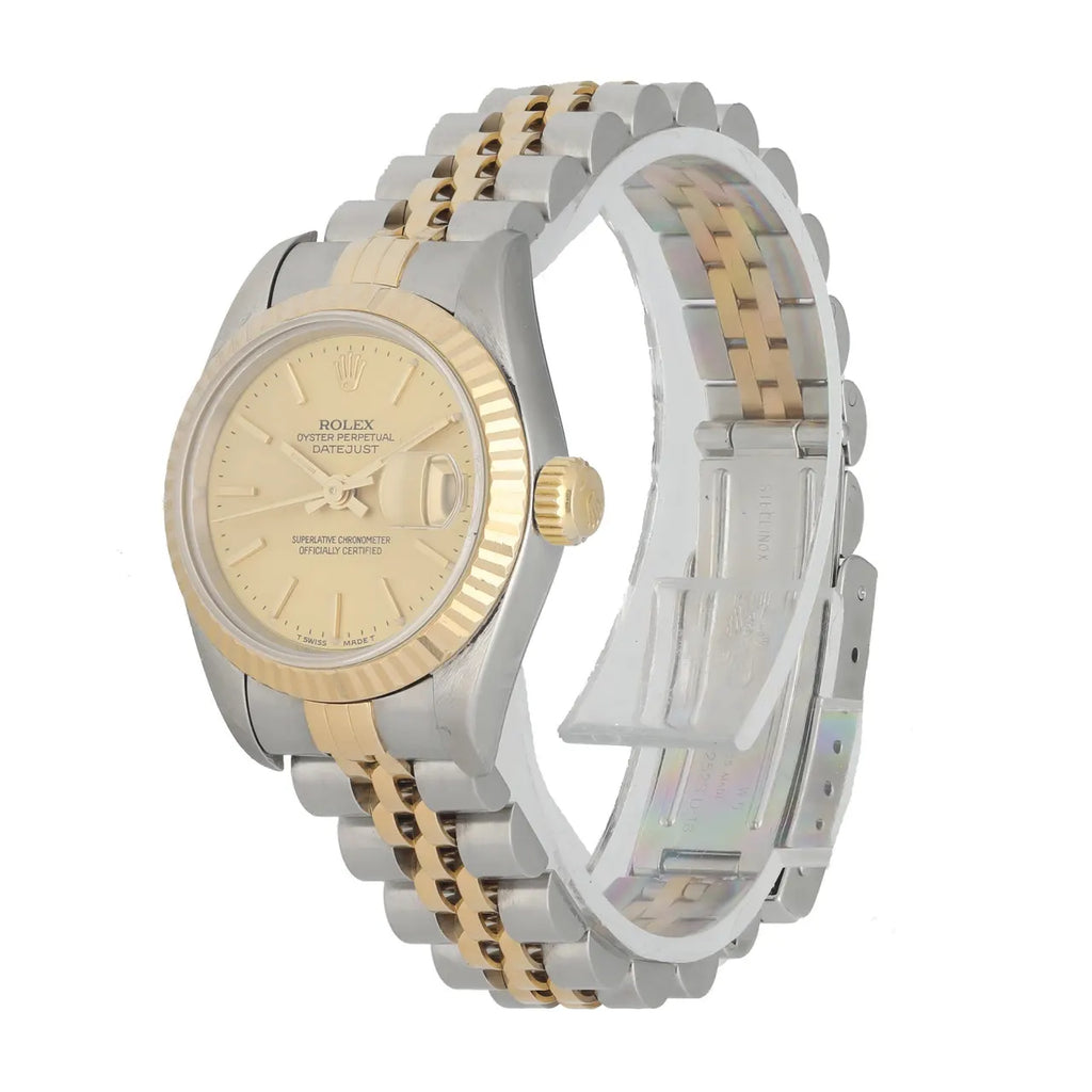 datejust two Rolex Gold Champagne Dial - Hình 2