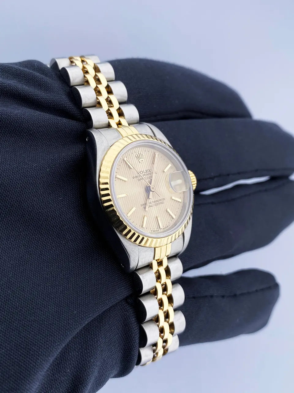 Rolex Gold Linen Dial datejust - Hình 3