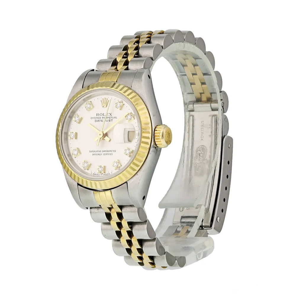 Rolex Two-Tone Silver Diamond - Hình 4