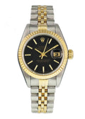 Rolex Two-Tone Black Dial Datejust