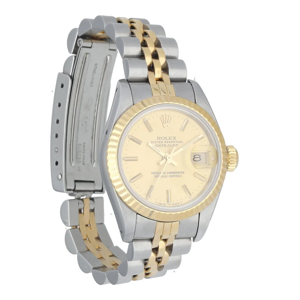 datejust two Rolex Gold Champagne Dial - Hình 3