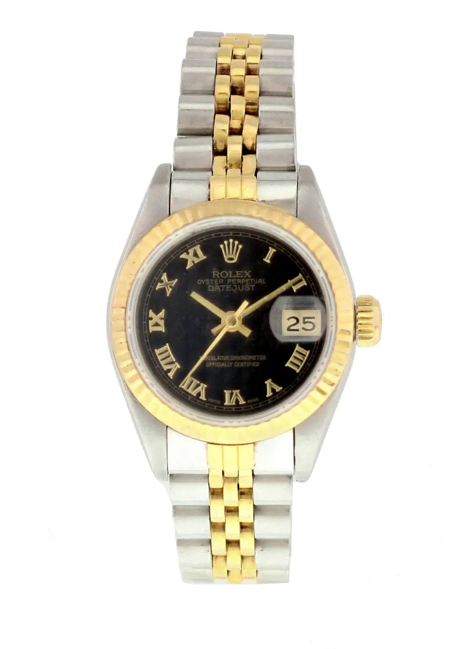 Rolex Two-Tone Black Roman - Hình 2