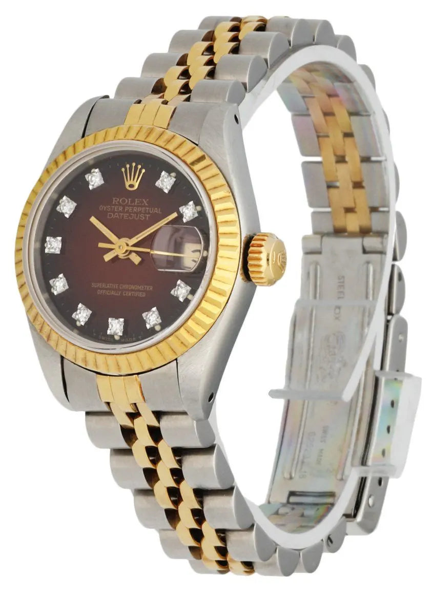 Rolex Brown Diamond Datejust - Hình 2