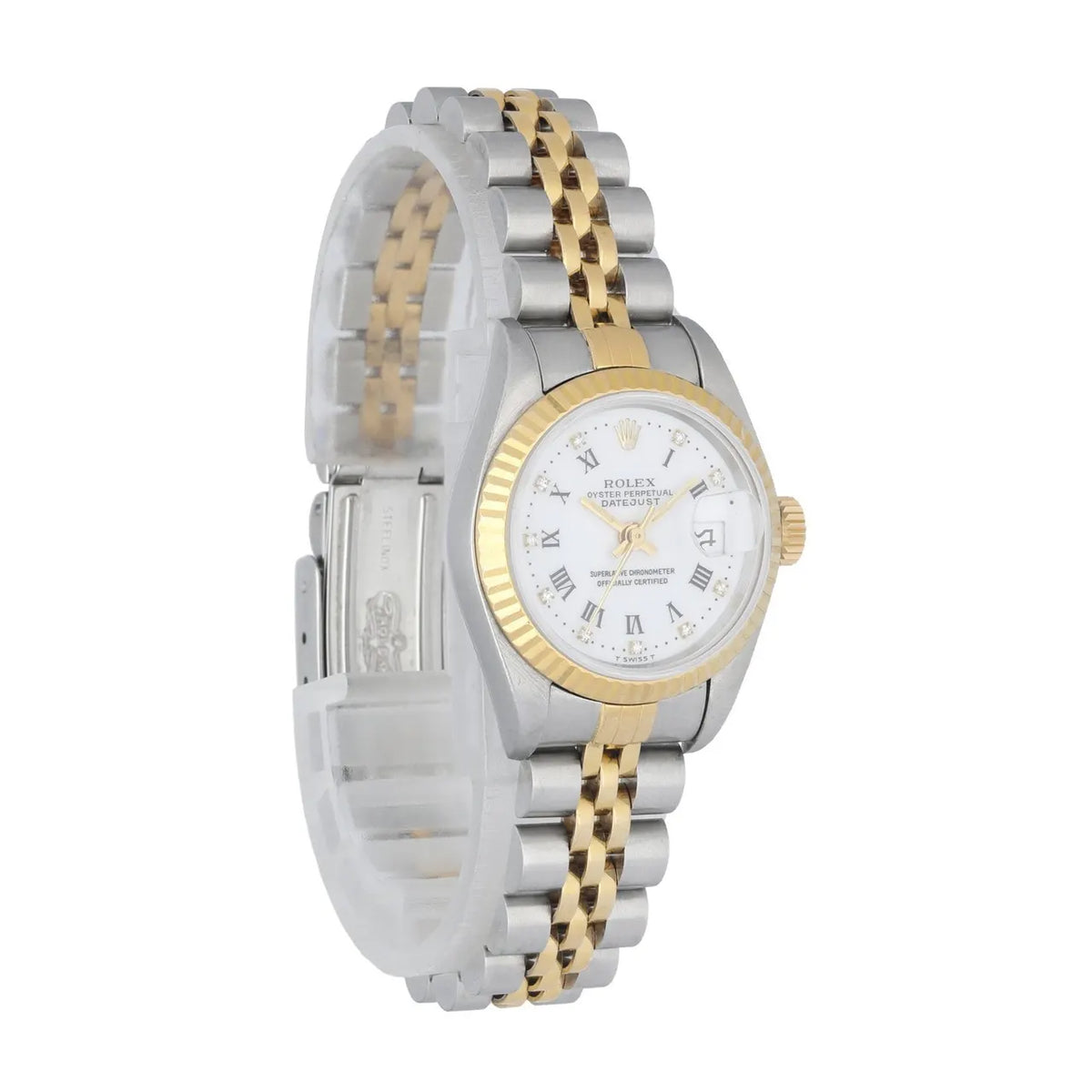 datejust Rolex Two-Tone Diamond Ladies Watch - Hình 3