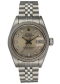Rolex Silver Diamond Datejust