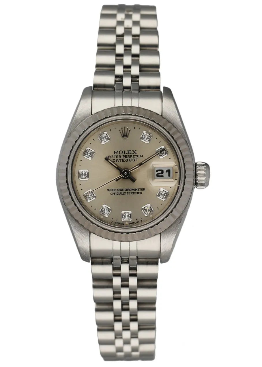 Rolex Silver Diamond Dial