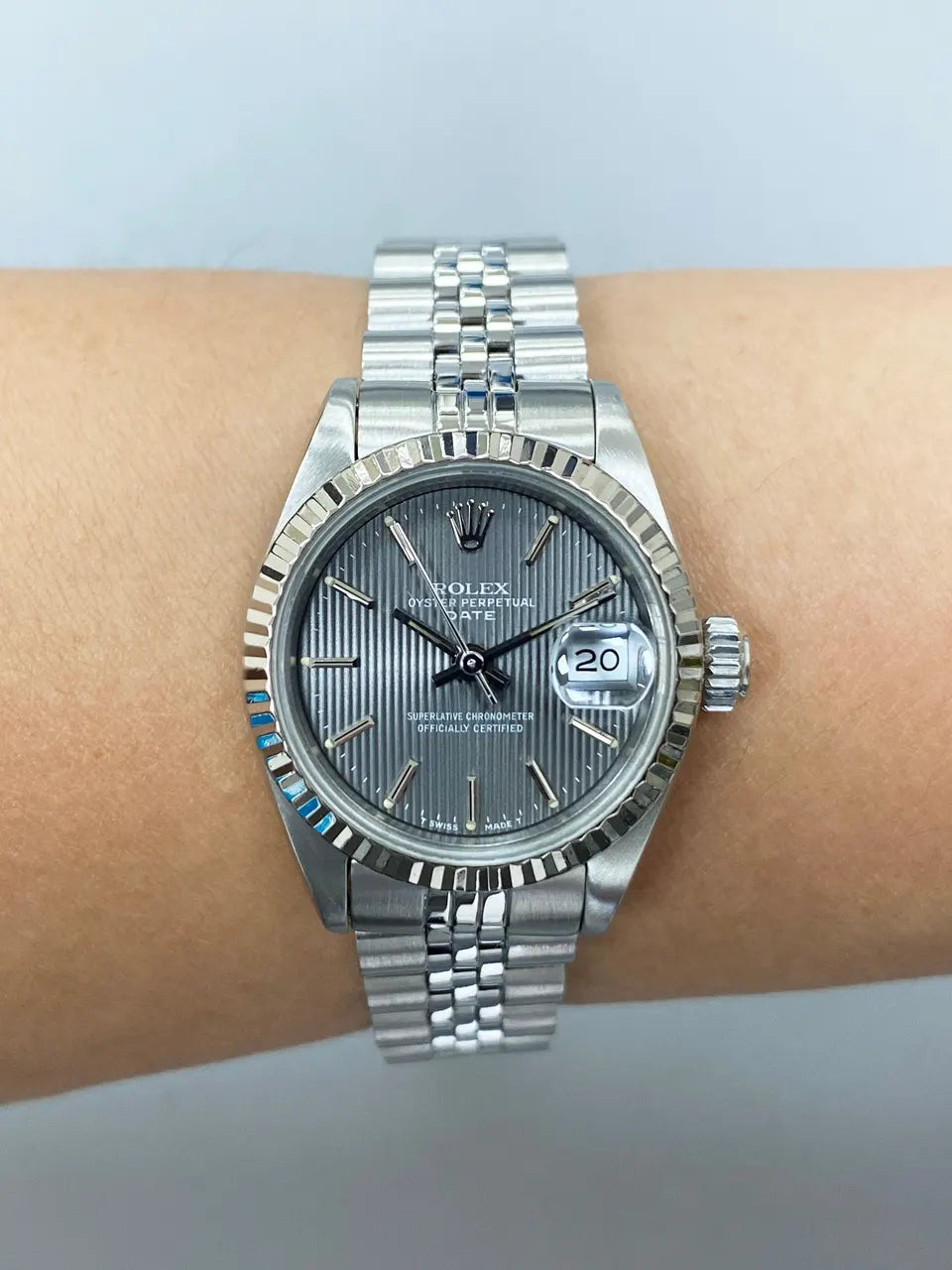 oyster Rolex Gray Dial Jubilee - Hình 9