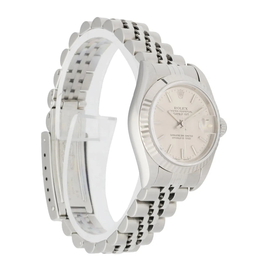 fluted Rolex Datejust Silver Dial Steel - Hình 3