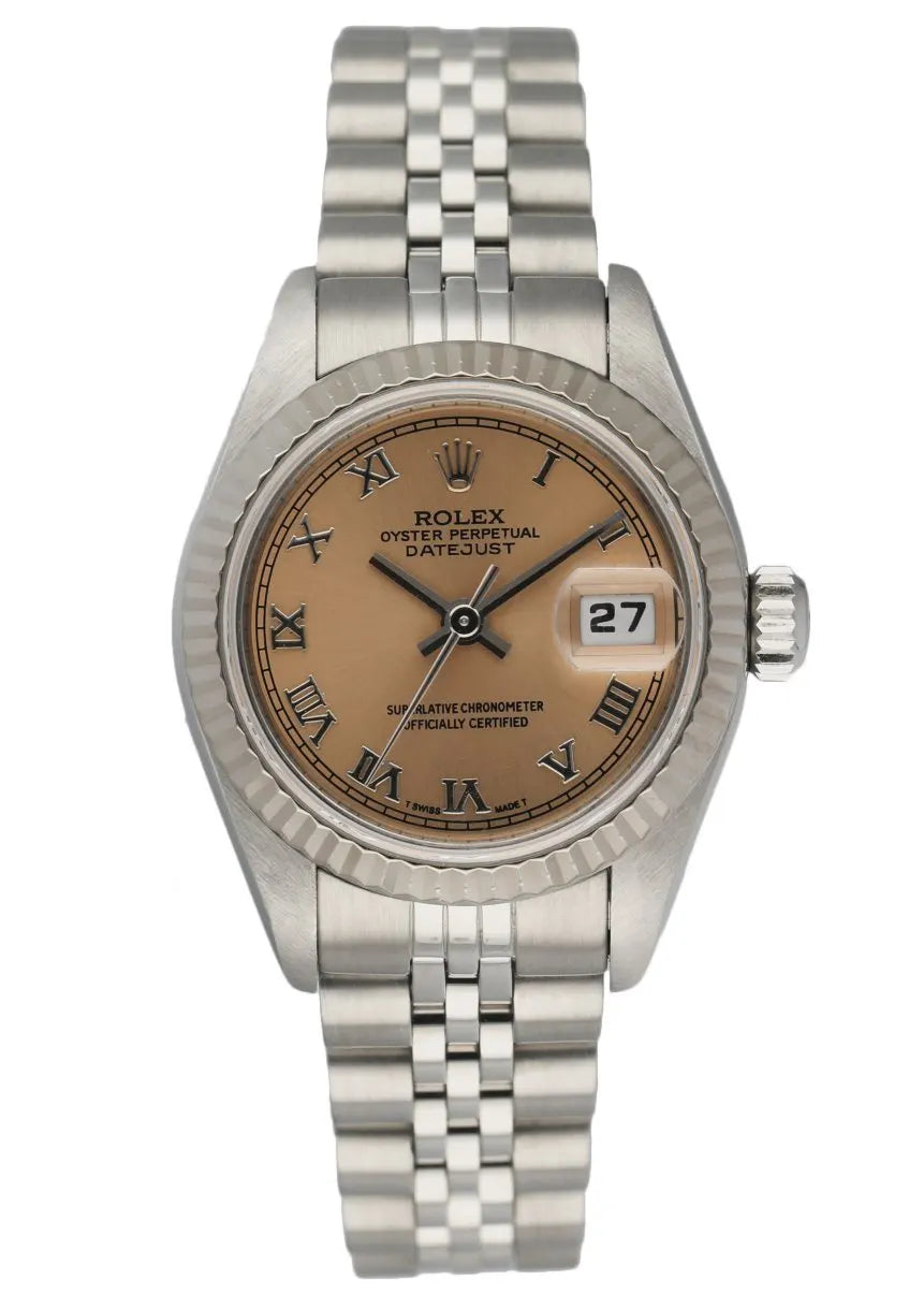 stainless Rolex Datejust Salmon Dial