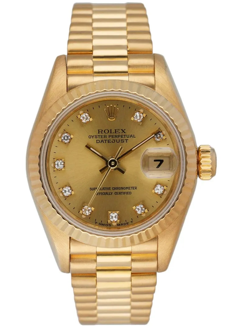 Rolex Gold Diamond Champagne datejust