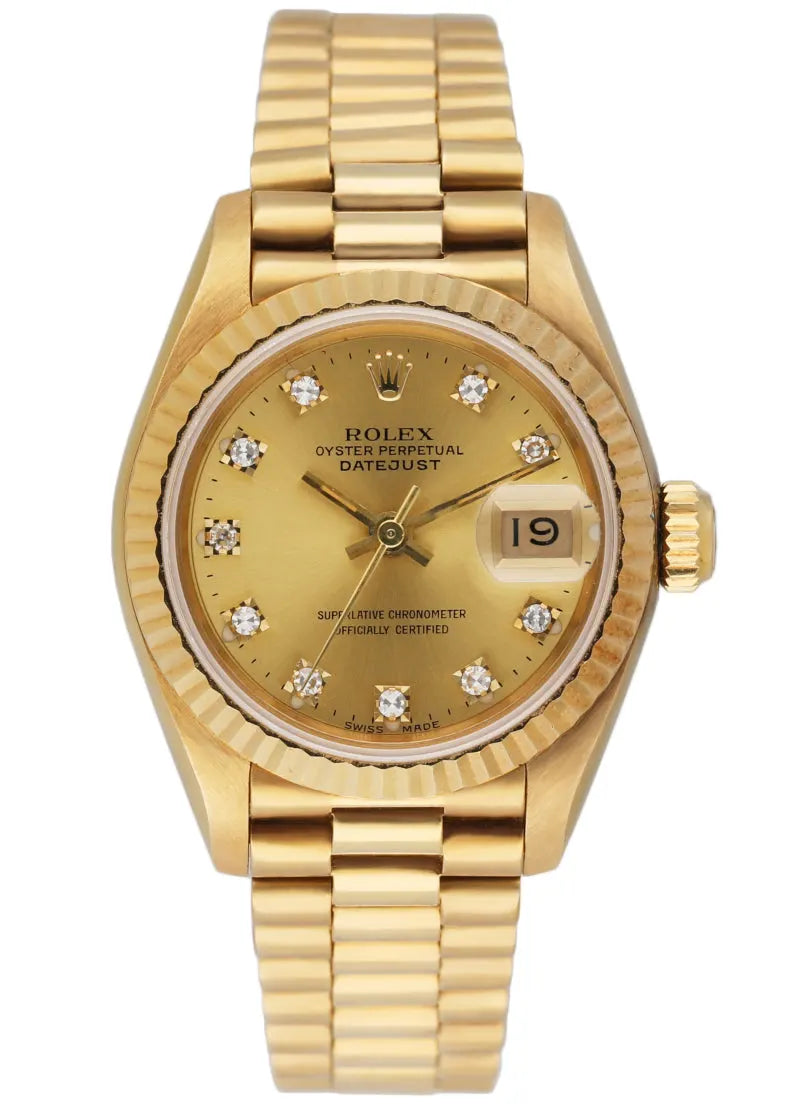 Rolex Gold Diamond Datejust dial jubilee