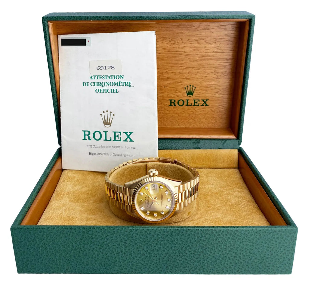 champagne Rolex Gold Datejust Diamond - Hình 2